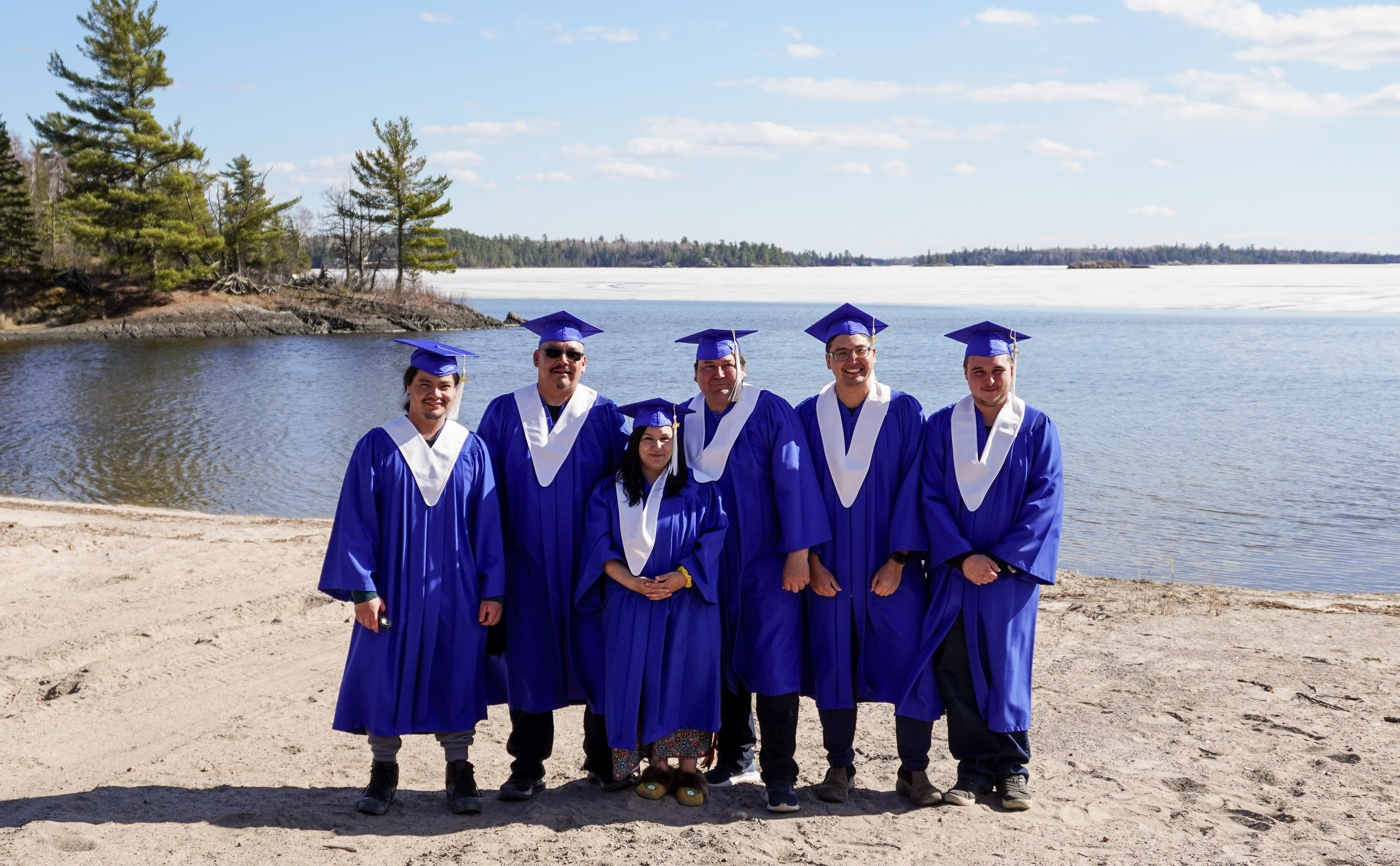 Water First Interns from AKRC and Big Island First Nation celebrate their graduation as Class 1 Water Operators