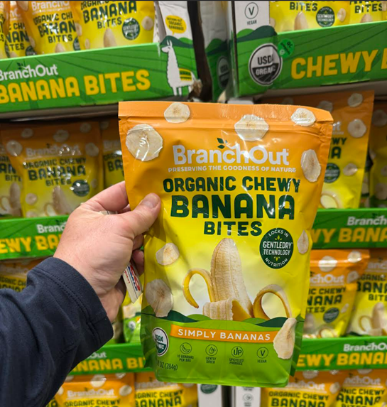 BranchOut's Organic Chewy Banana Bites