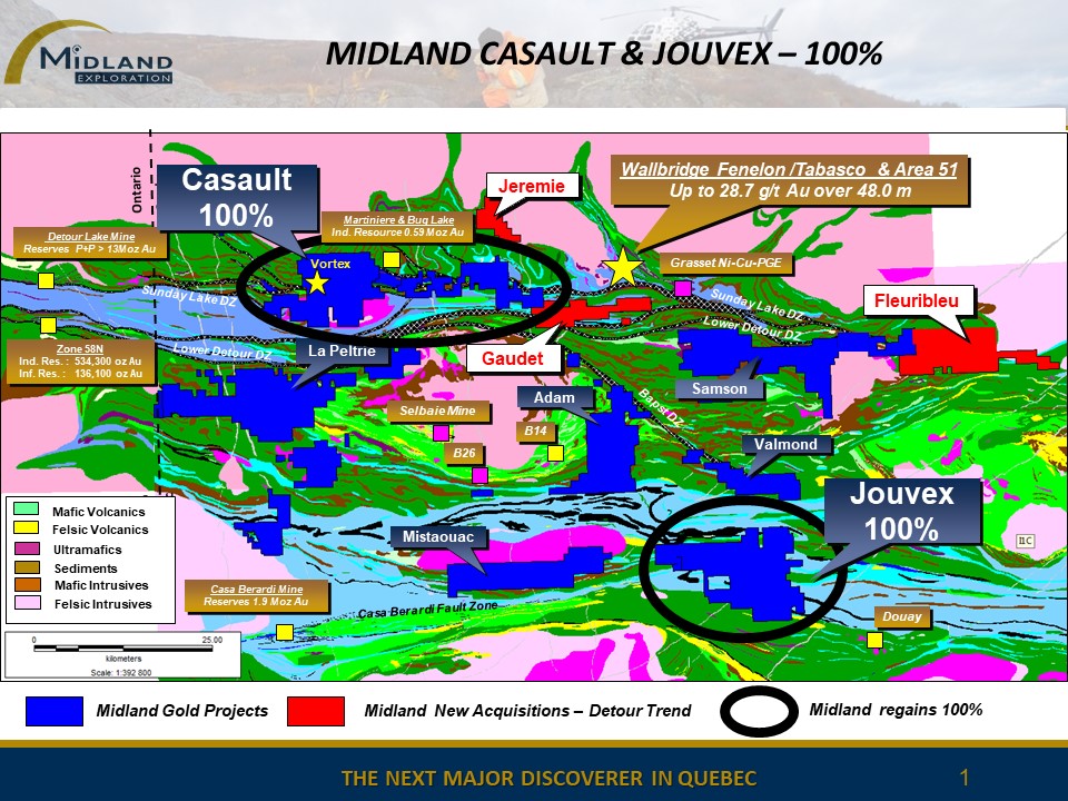 Figure 1 Casault & Jouvex Projects 100%