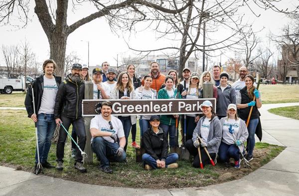 Aimco Cares volunteers rolled up their sleeves to clean up Greenleaf Park in Boulder, CO.