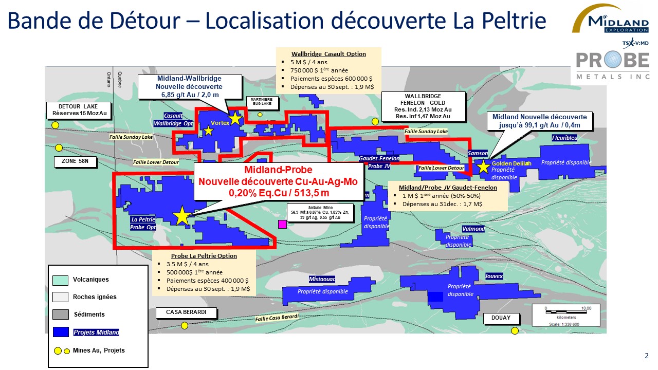 Figure 2 Bande de Détour-Localisation découverte La Peltrie