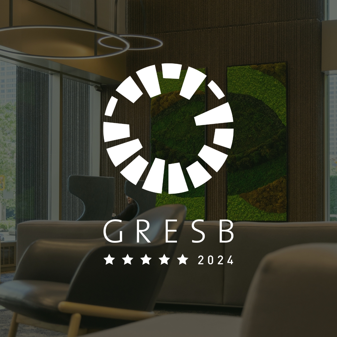 Crown is pleased to announce the results of our 2024 GRESB Assessment. For the sixth consecutive year, Crown's submission on behalf of our Core Fund of office properties achieved a 5-star rating.