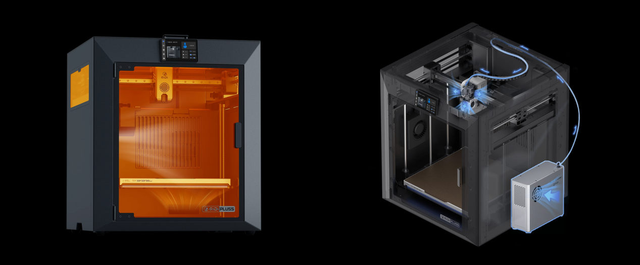 QIDI Plus5  third-gen active chamber heating and extruder cooling system