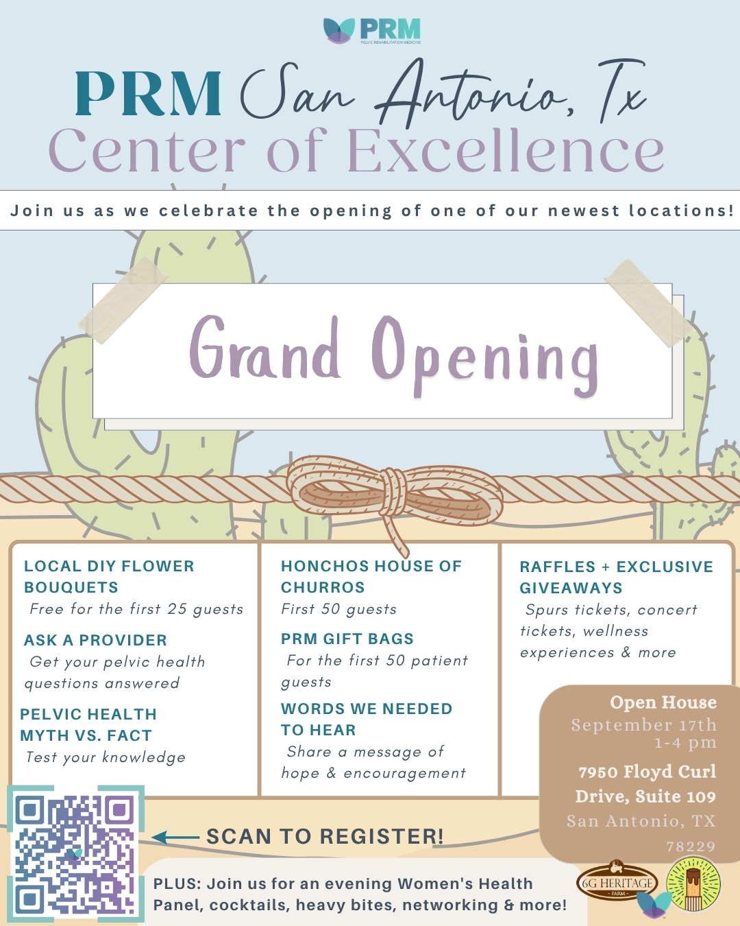 Join PRM at our newest location in San Antonio. Celebrate expanded access to women's pelvic pain care with giveaways, health education, and more.