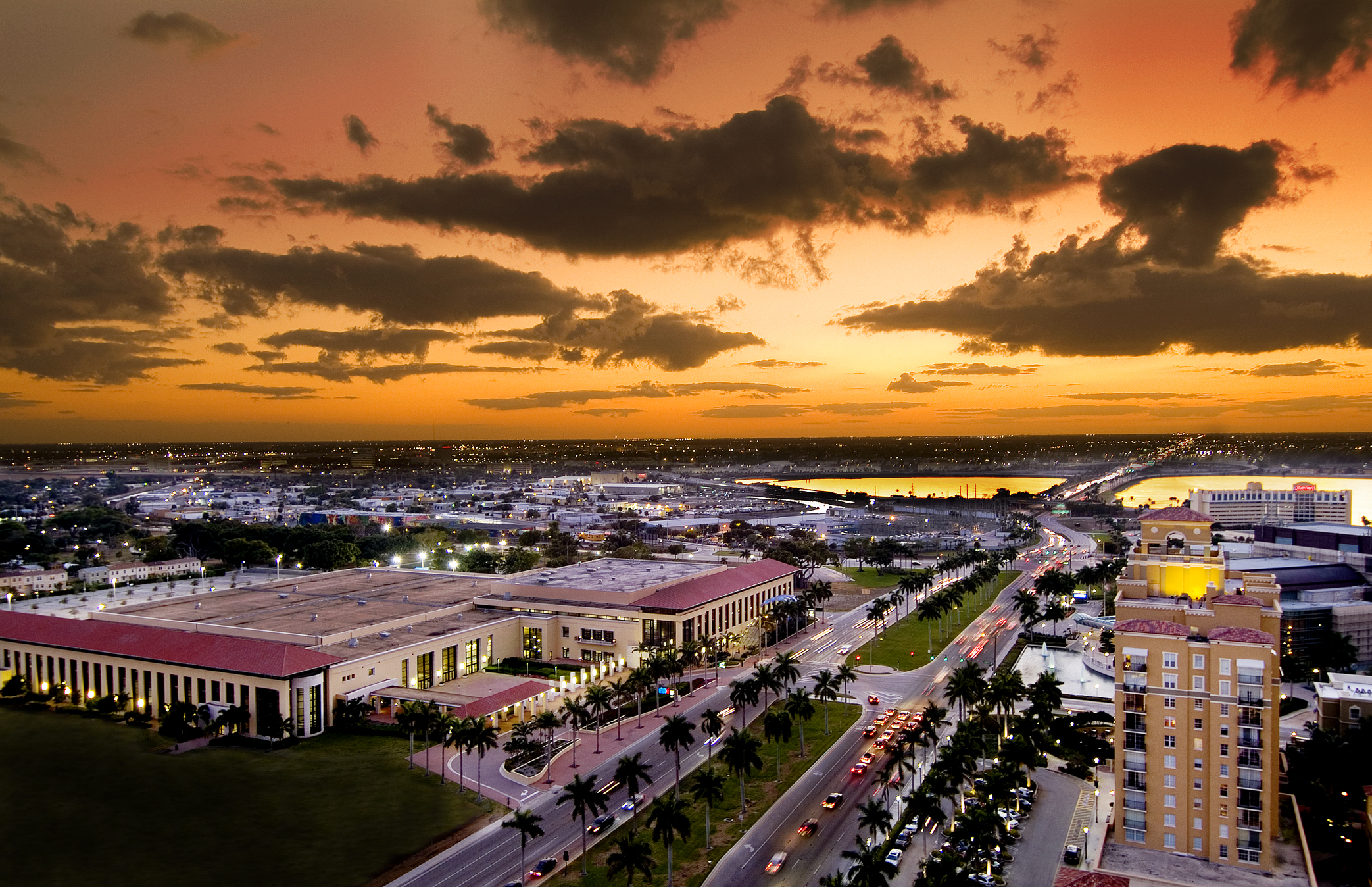 Palm Beach County Convention Center at Sunset