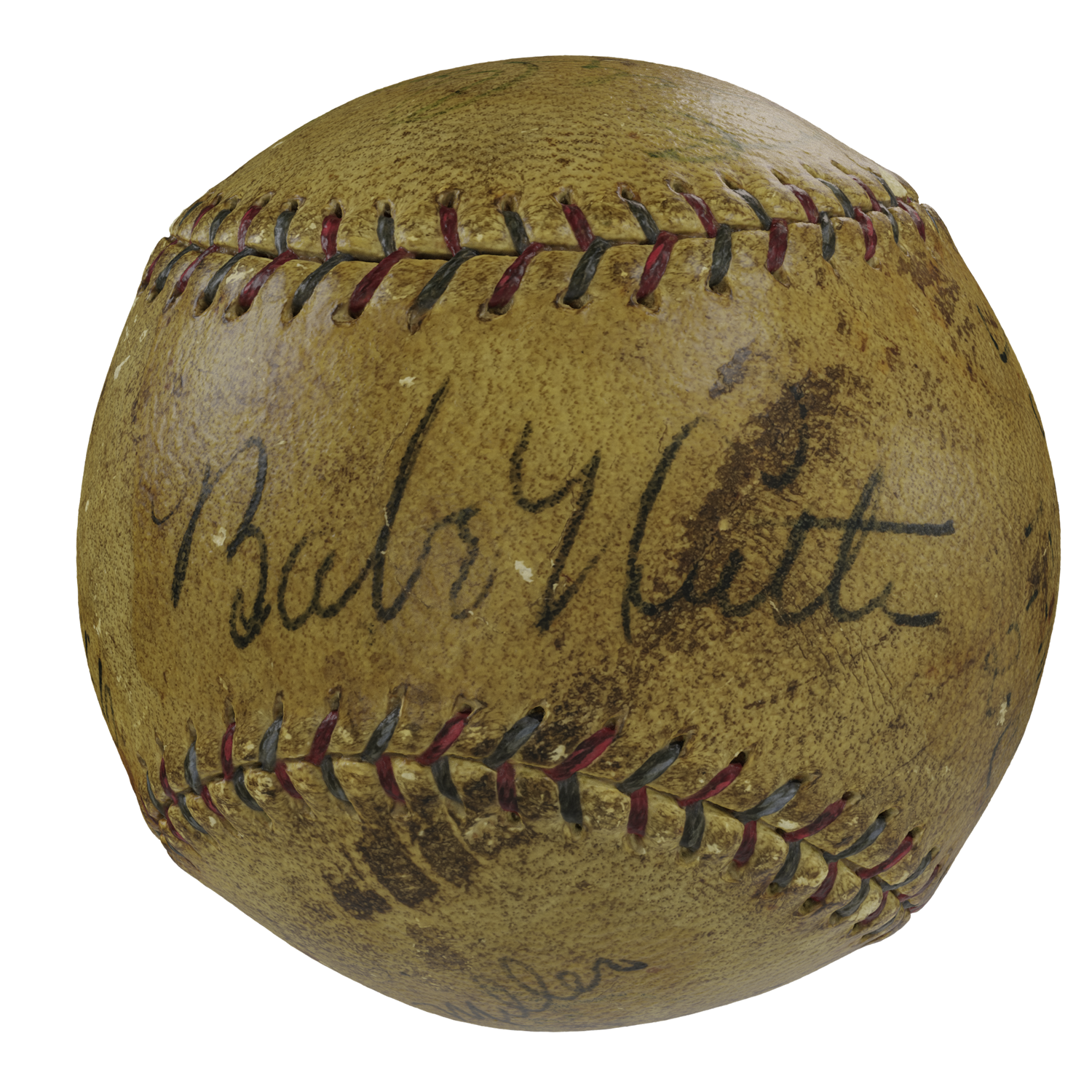 1930 Lou Gehrig home run ball signed by Lou Gehrig and Babe Ruth