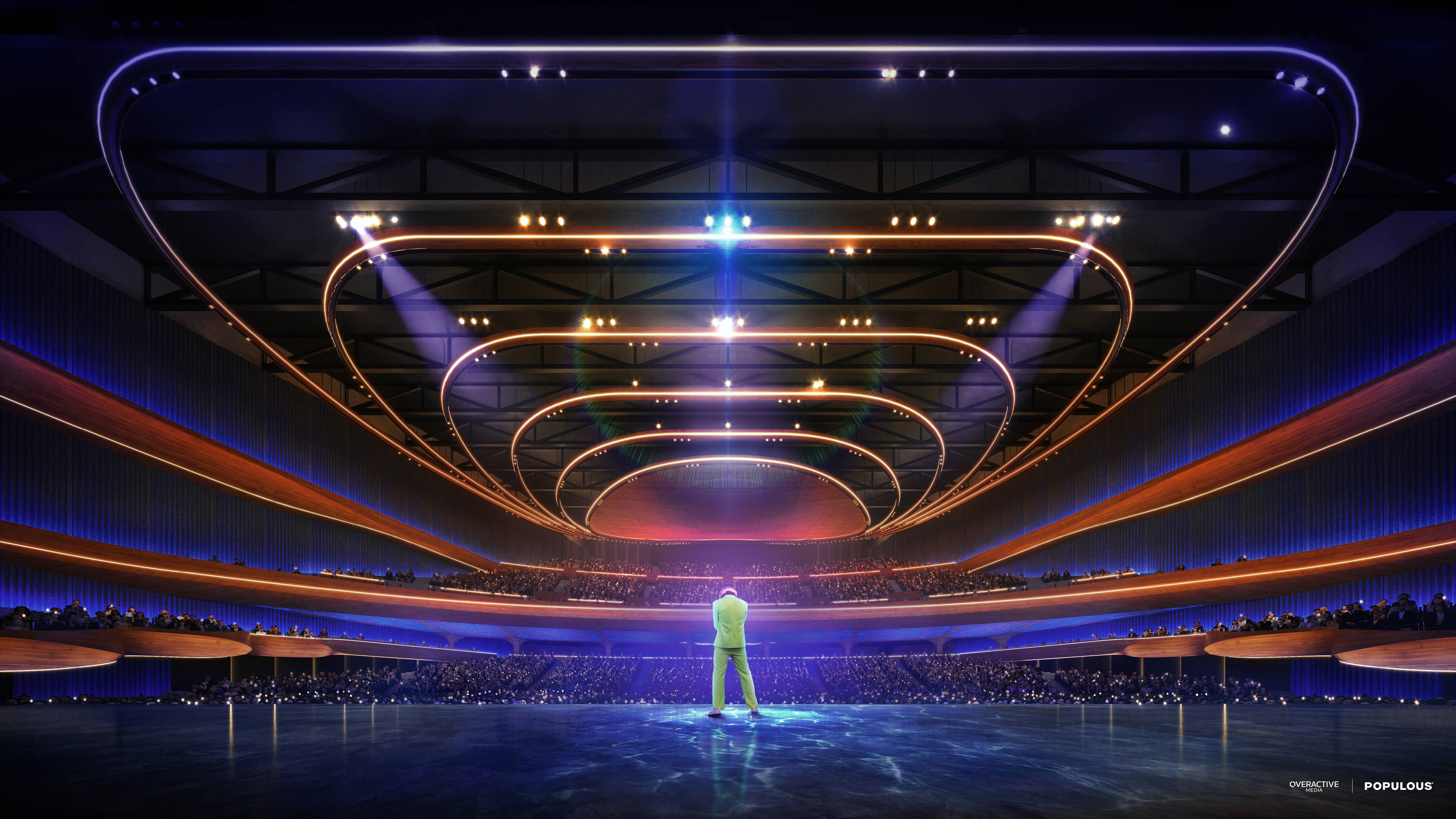 OverActive Media Performance Venue Rendering, Interior