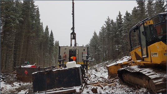 Current Drilling Operation at Chester Copper Deposit