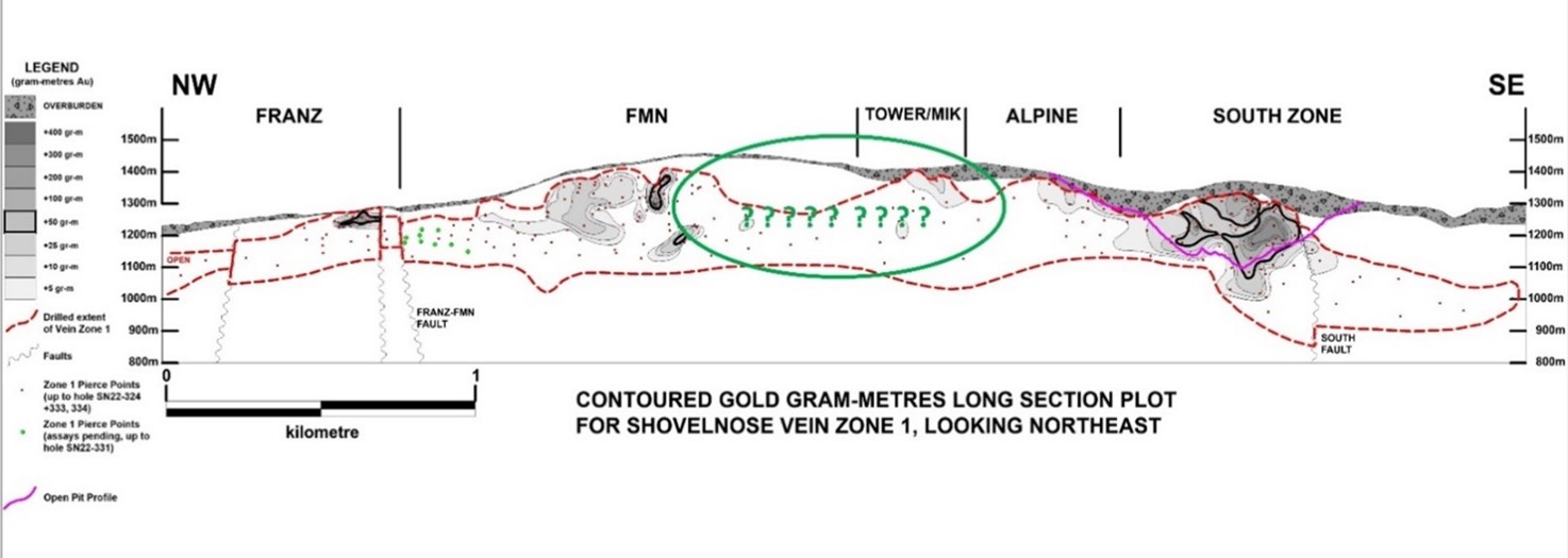 Long Section: Zone One Trend and FMN-Tower Gap