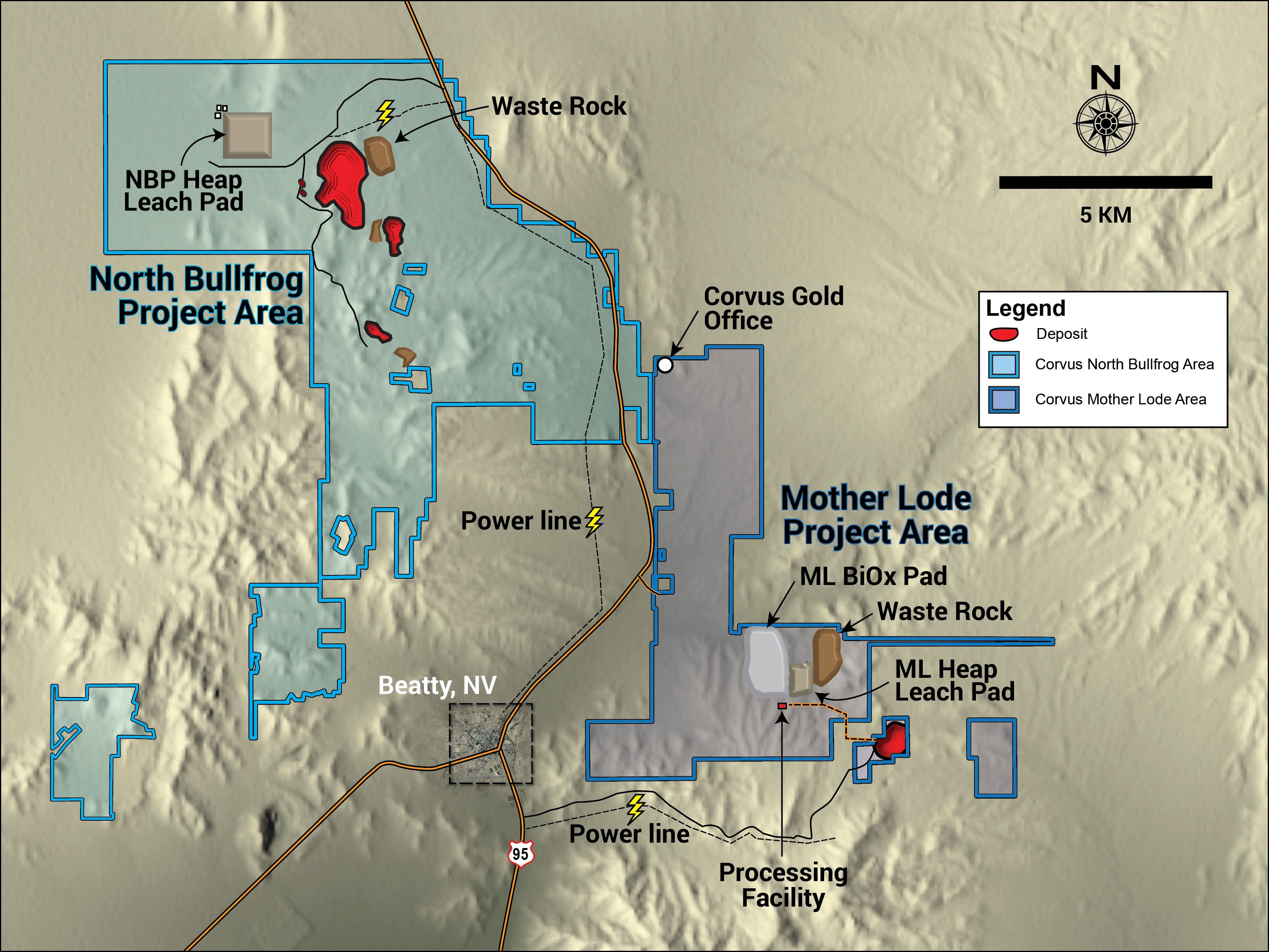 Corvus Gold Property Boundaries Sept 2019