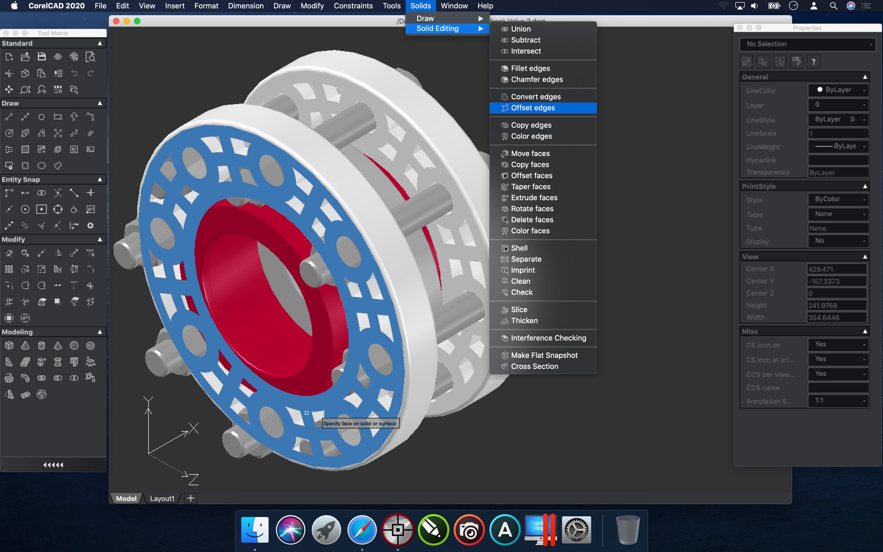 CorelCAD 2020 3D Modeling Offset Convert Edges macOS