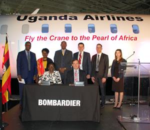 Cérémonie de signature à Mirabel avec Uganda Airlines