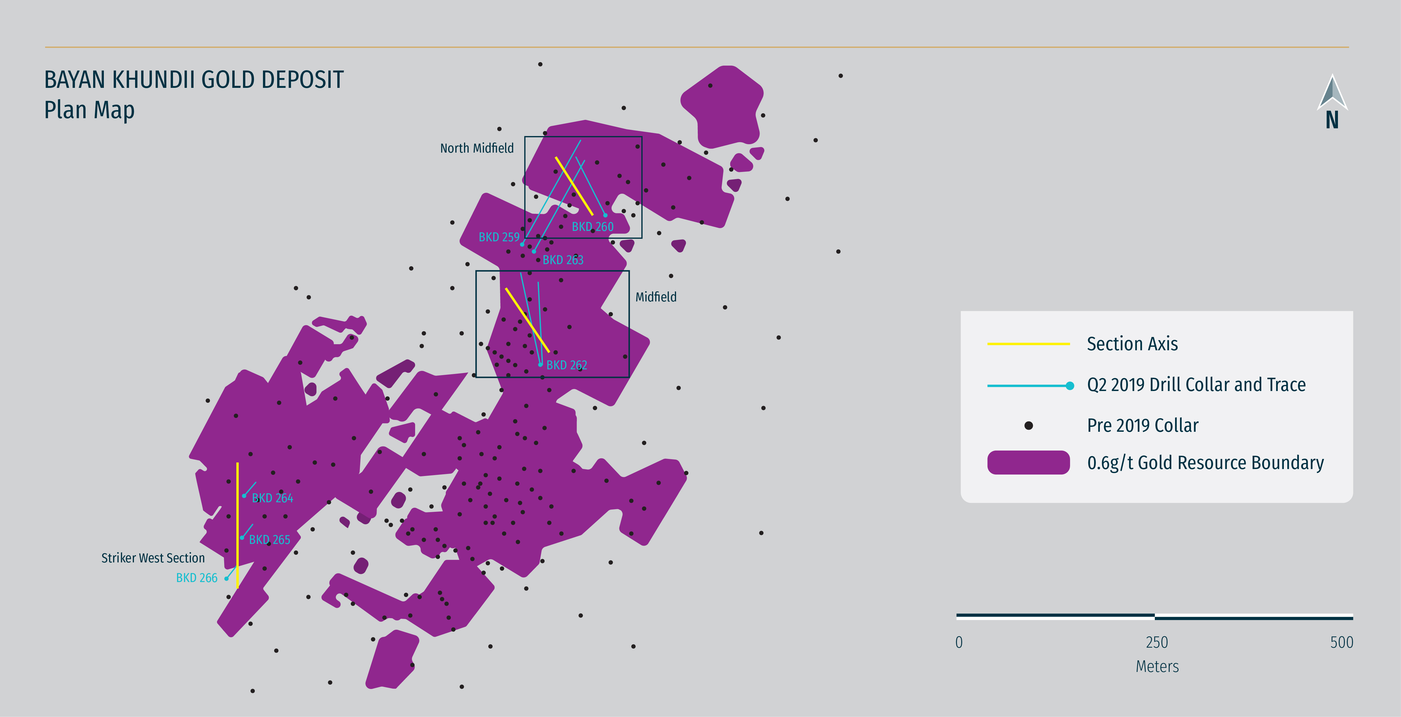 Bayan Khundii Gold Deposit Plan map