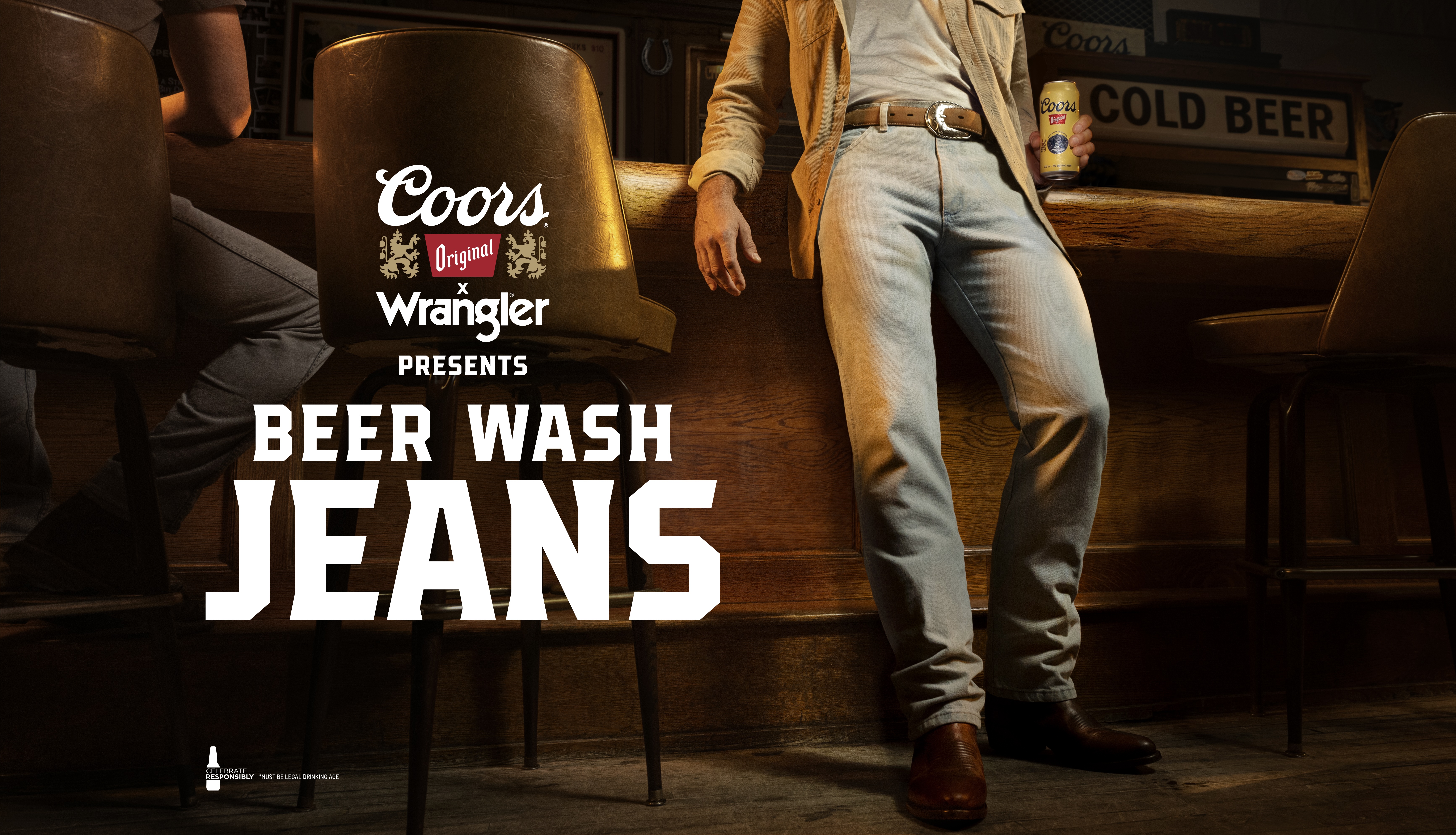 Coors Original x Wrangler Beer Wash Jeans Key Visual 