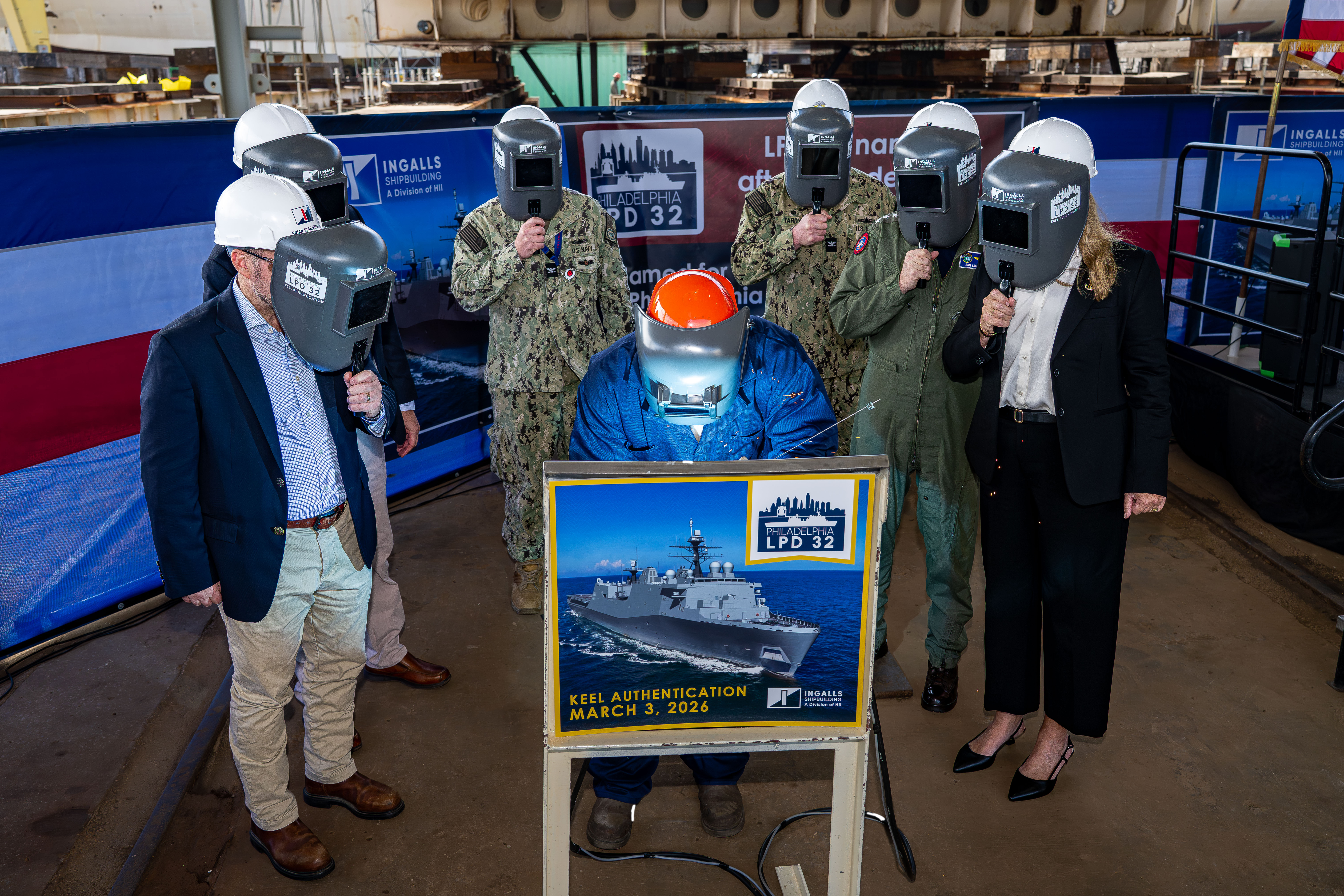 HII’s Ingalls Shipbuilding Authenticates Keel of Philadelphia (LPD 32)