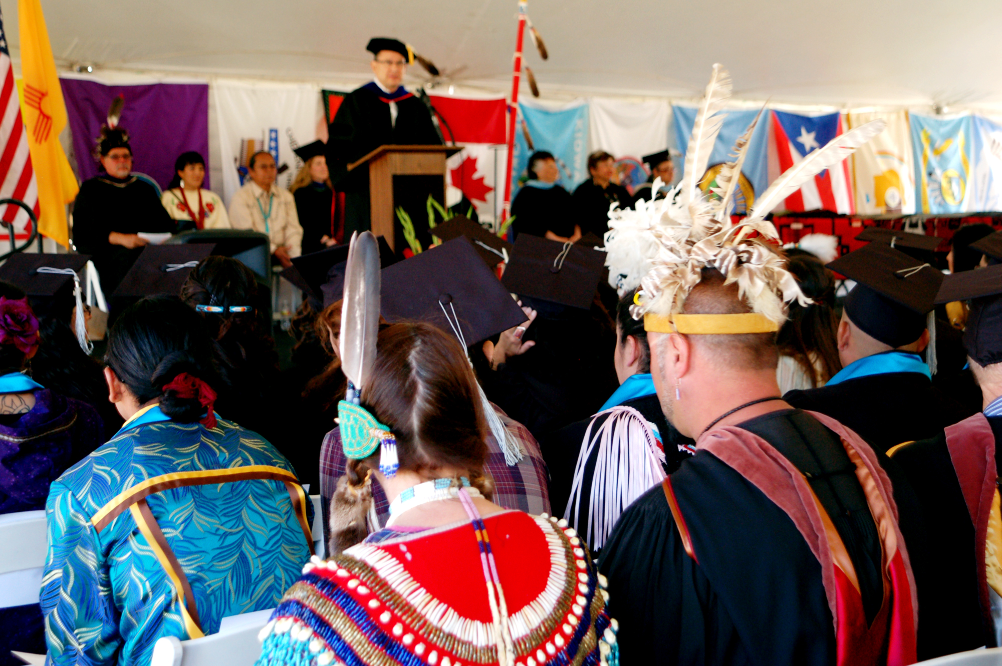 Native Students at Tribal College Graduation Ceremony