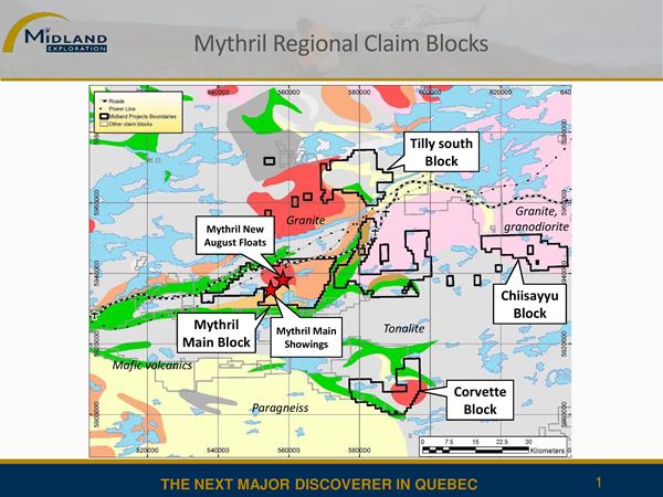 Blocs de claims Mythril regional