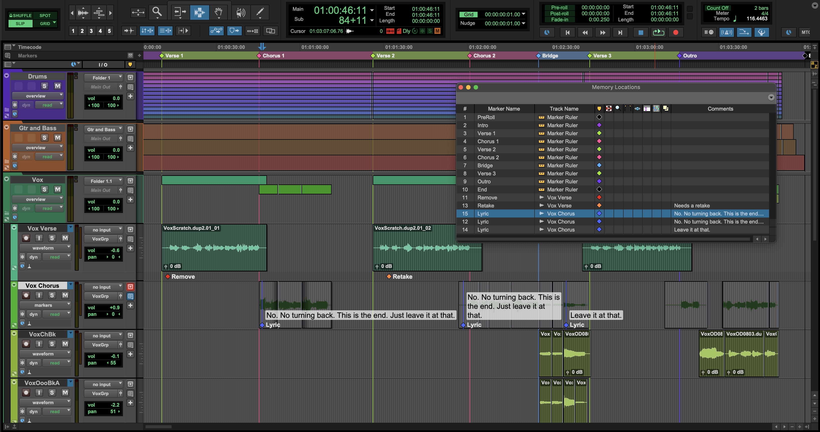 Pro Tools 2023.6 Track Markers
