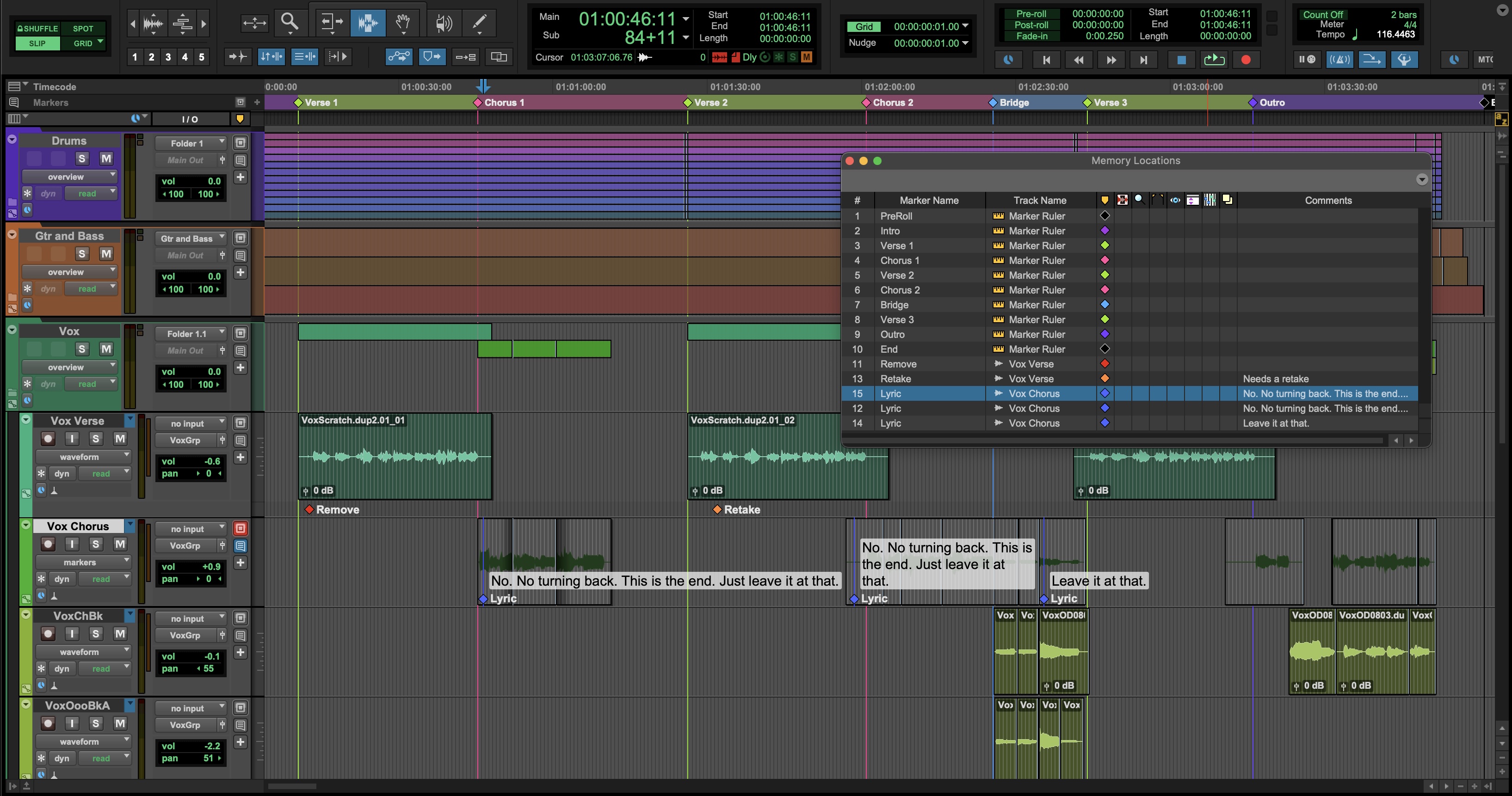 Pro Tools 2023.6 Track Markers