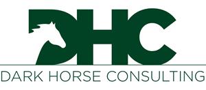 The Dark Horse Consulting Group logo contains the initials DHC, rendered in British Racing Green and with a profile of a horse's head within the "D"