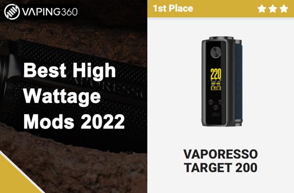 VAPORESSO TARGET 200 wins Best High Wattage Mod for 2022
