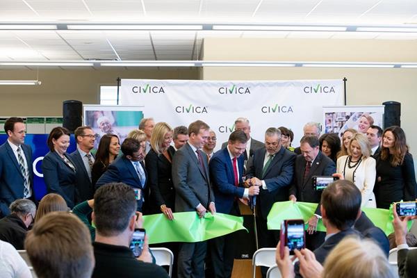 Civica Rx team, hospital leaders and elected officials help dedicate new offices to mission of ensuring essential generic medications are available and affordable.