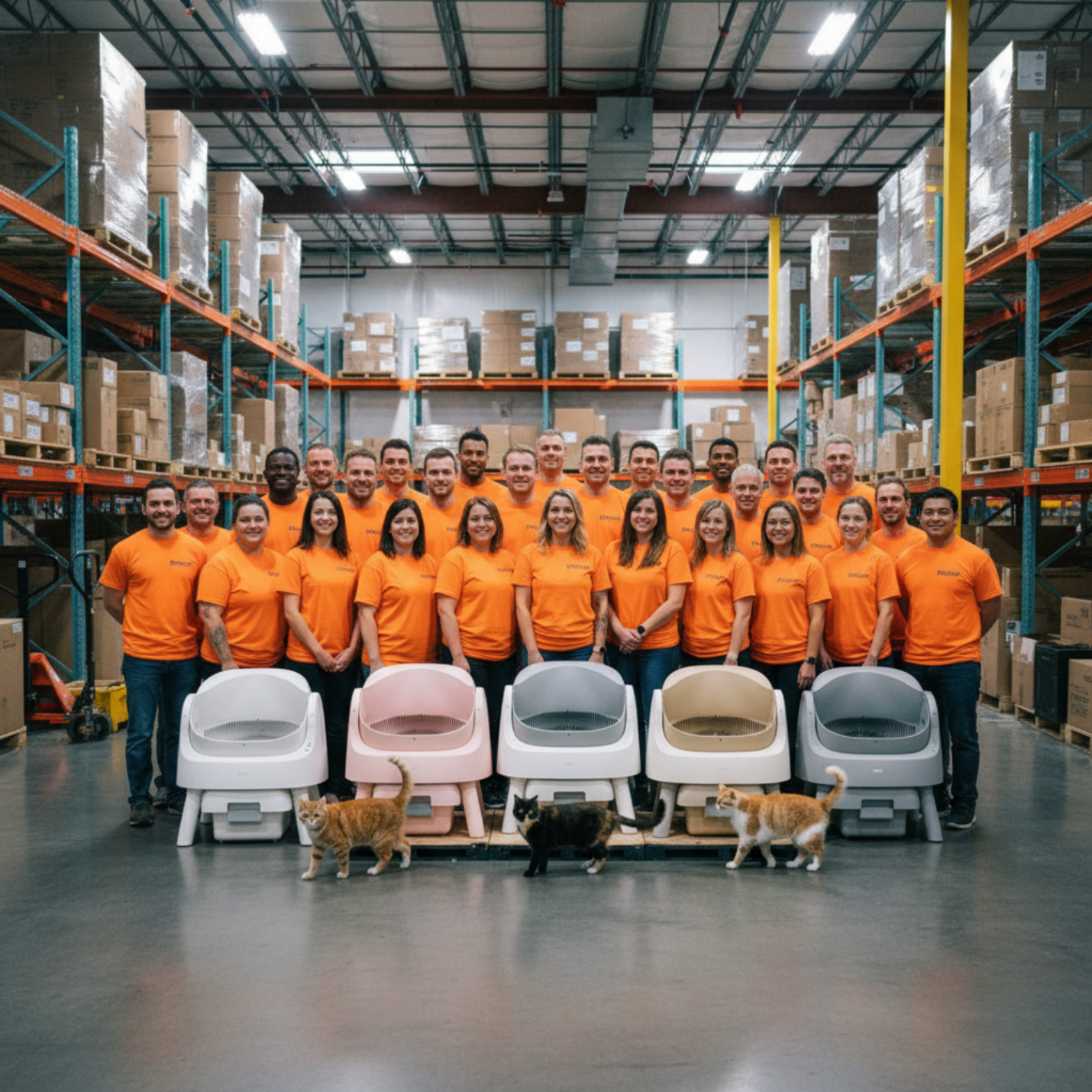 10 warehouses across Americas, Europe, Asia and Oceania