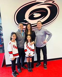 Carolina Hurricanes Jared Ostendorf and Family Invisalign Arena