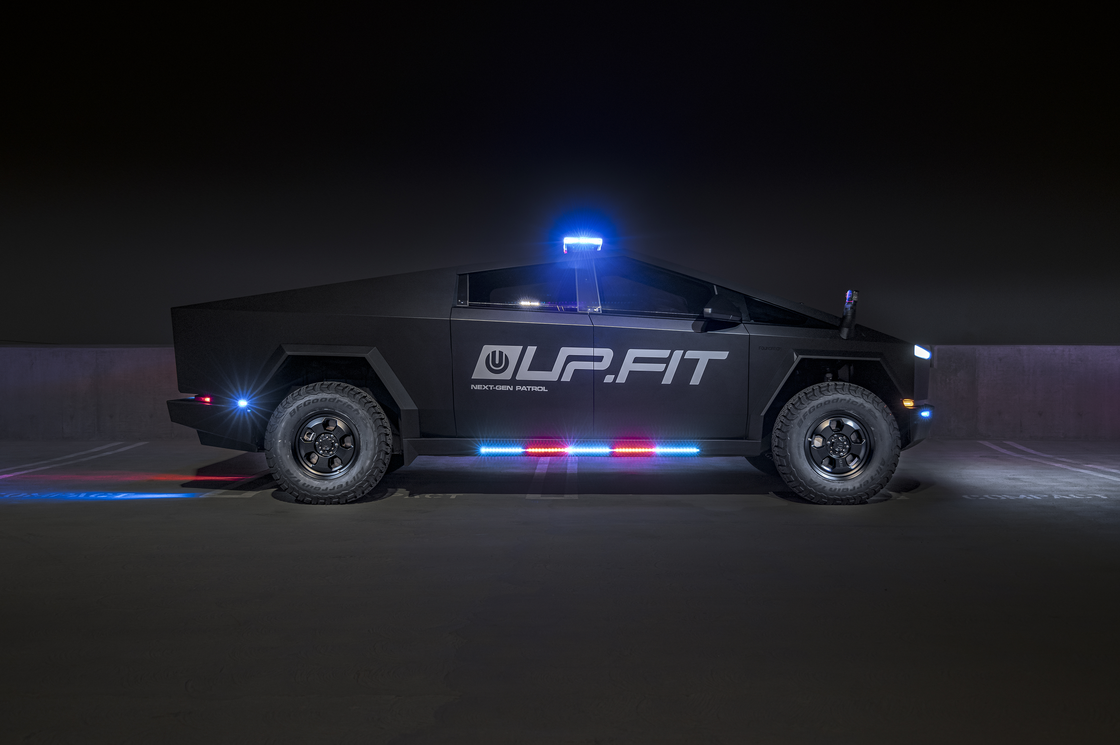 UP.FIT Unplugged Performance Tesla Cybertruck Police car Vehicle 2