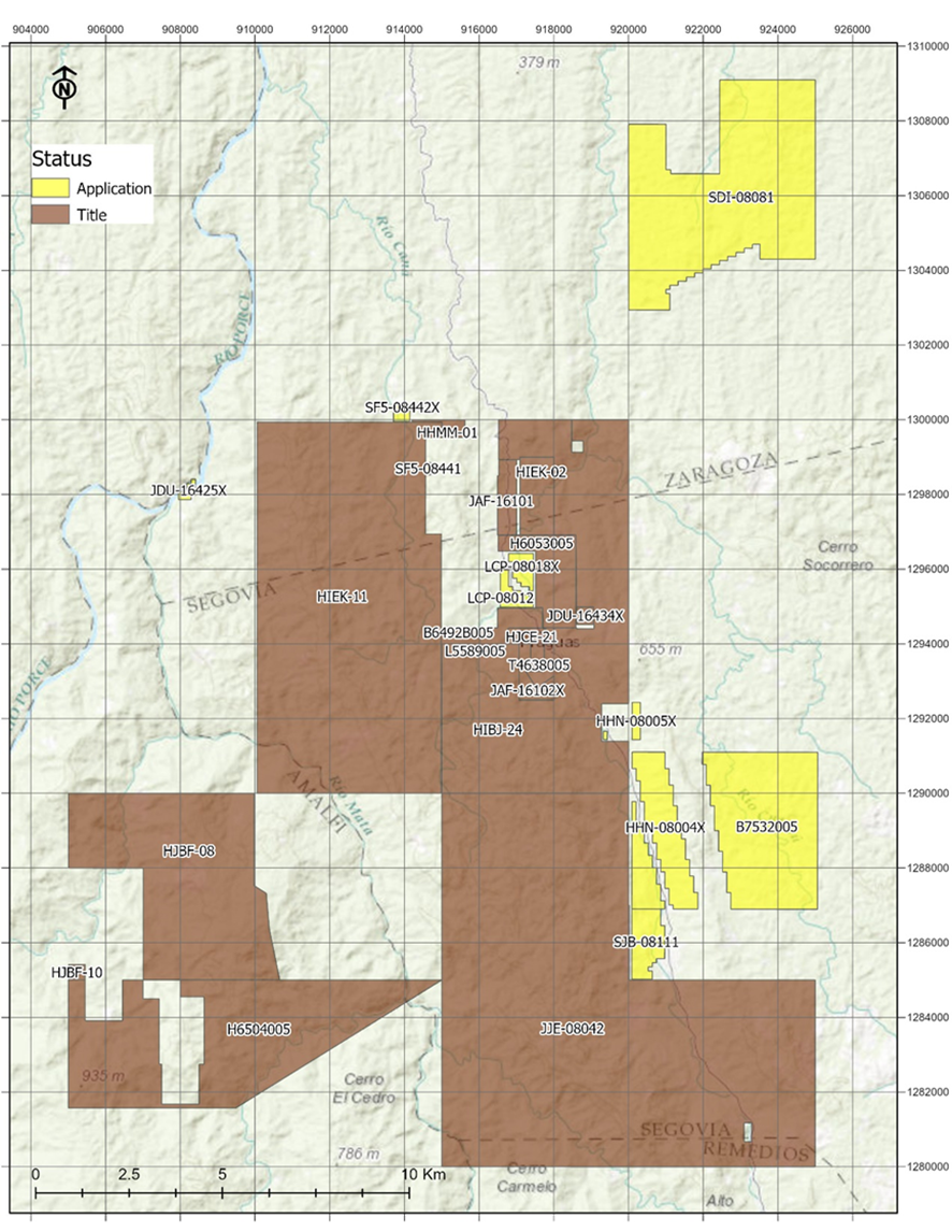 Map showing the location of the Assets