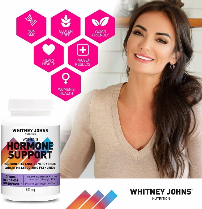 Whitney Johns Hormone Balance for Women, Promotes Harmony to Improve Mood Swings and Energy Levels, Support for Heart and Cholesterol Health