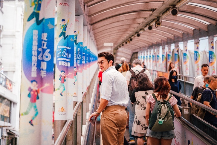 Golding explored the city, immersing himself in the electric energy of Hong Kong.