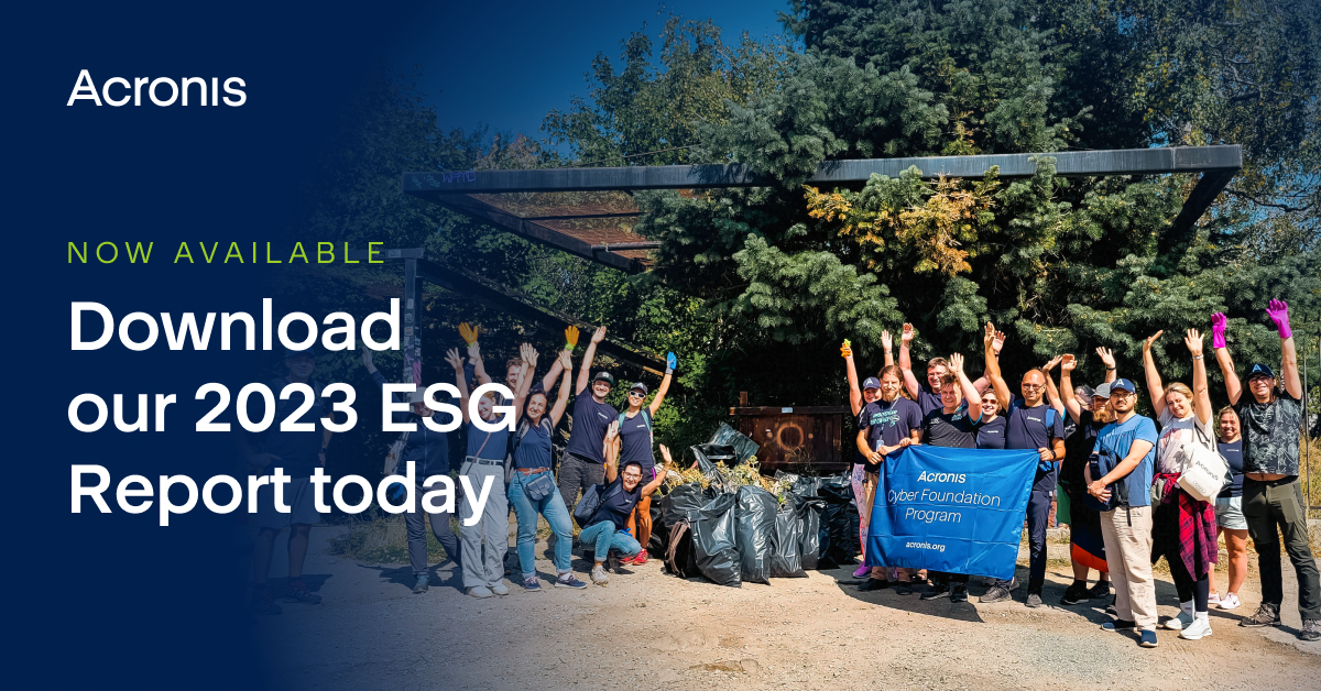 Acronis’ 2023 ESG Report 