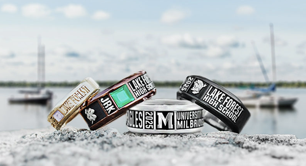 The new Class Band and Affinity Band class rings by Jostens, introduced to high school and college students this fall. 