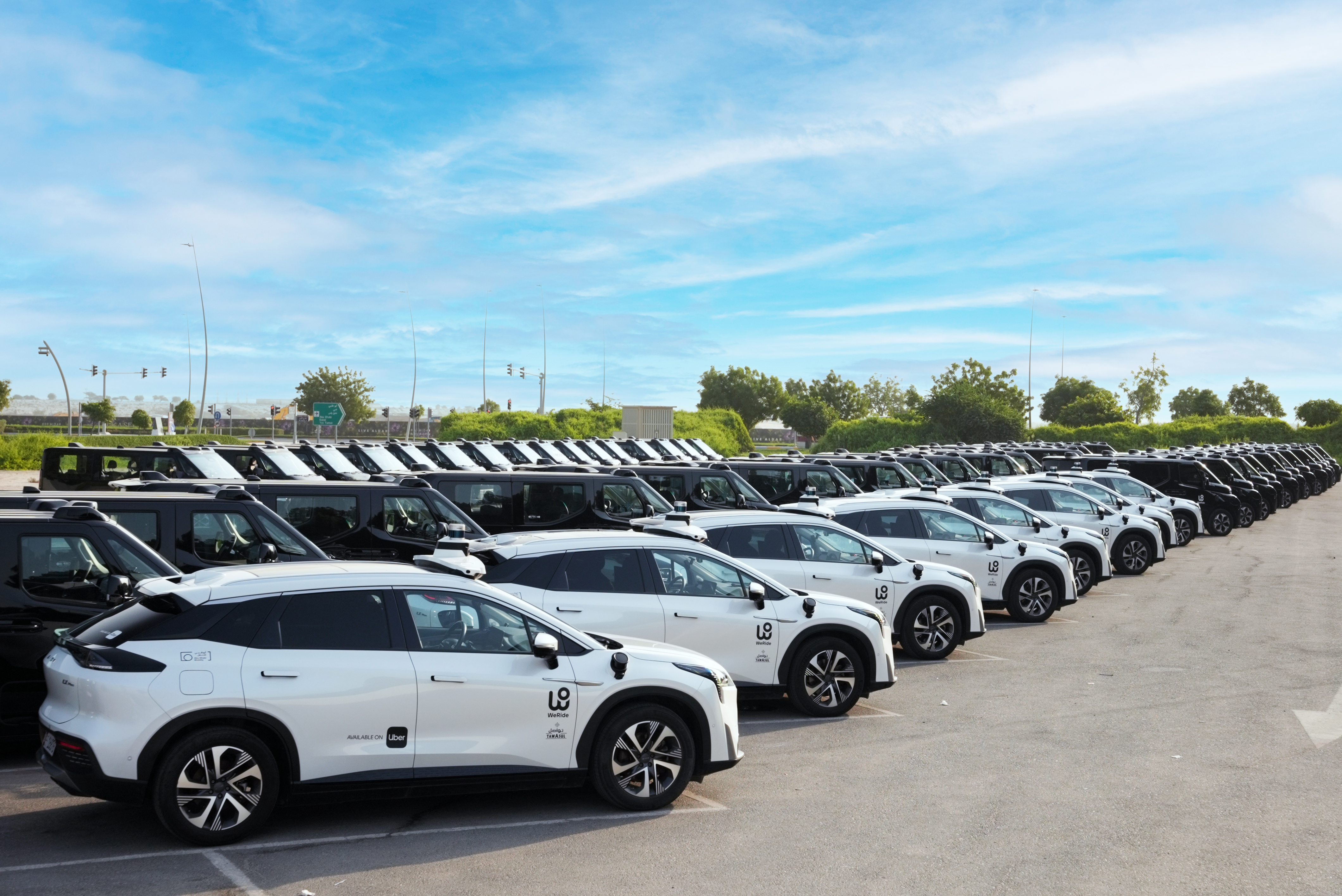 WeRide's Robotaxi fleet in Abu Dhabi