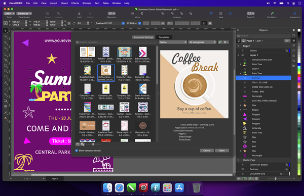 CorelDRAW Graphics Suite for Mac - Creative Templates