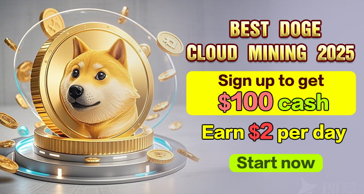 Grafik, die ZA Miner als führende Dogecoin-Cloud-Mining-Plattform darstellt und Nutzer ermutigt, passives Einkommen mit ungenutztem DOGE zu erzielen