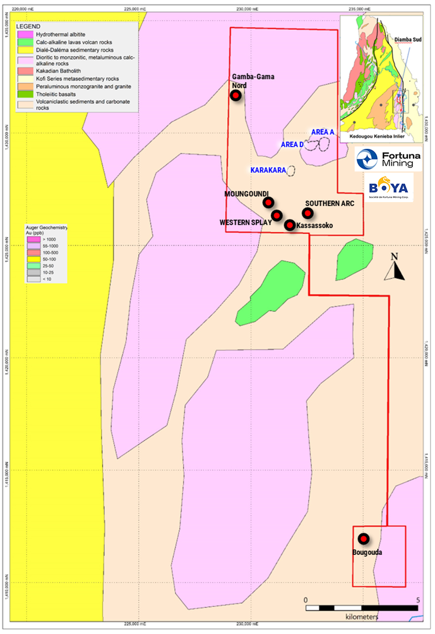 Diamba Sud Gold Project location plan