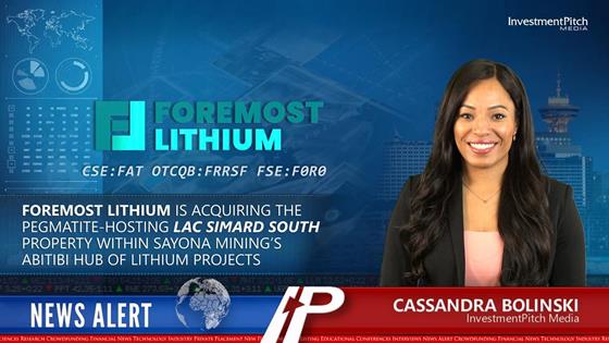 Foremost Lithium is acquiring the pegmatite-hosting Lac Simard South property within Sayona Mining’s Abitibi Hub of Lithium Projects in Quebec: Foremost Lithium is acquiring the pegmatite-hosting Lac Simard South property within Sayona Mining’s Abitibi Hub of Lithium Projects in Quebec