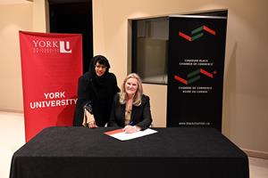York U and Canadian Black Chamber of Commerce MOU signing