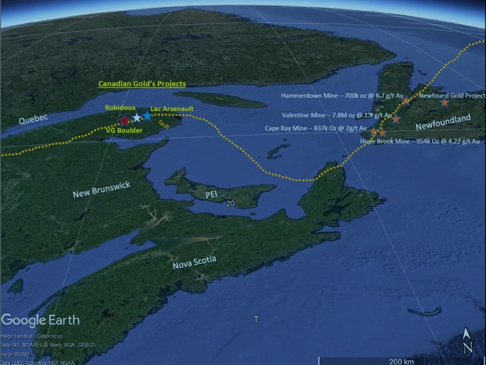 Canadian Gold's Projects