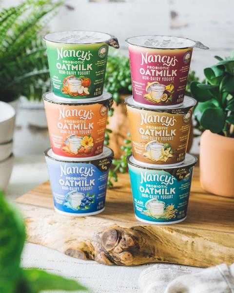 Nancy's Probiotic Foods introduces two new flavors to their popular Oatmilk Non-Dairy Yogurt line. 