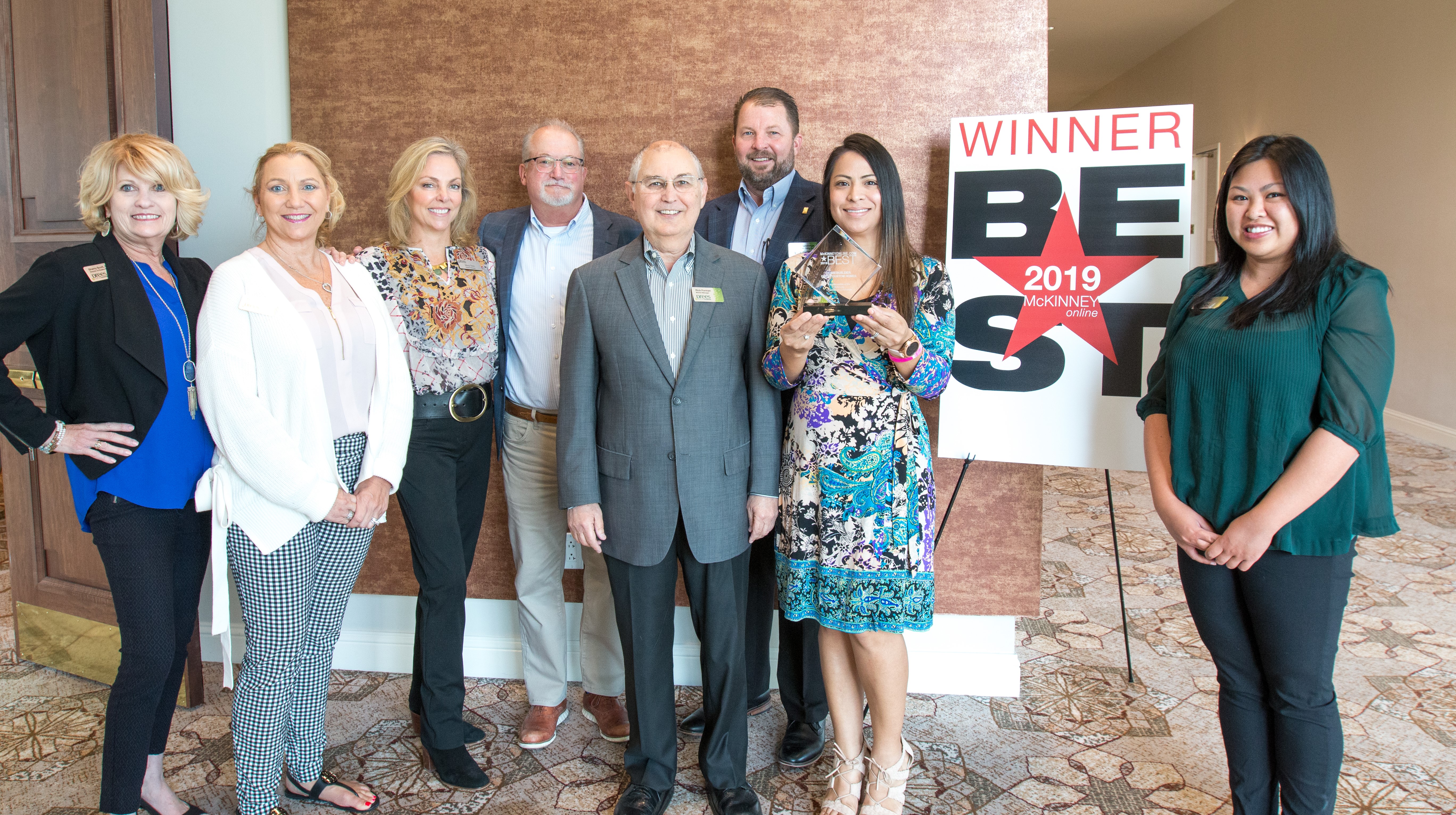 McKinney Chamber of Commerce presented Drees Custom Homes with McKinney’s Best Homebuilder Award.