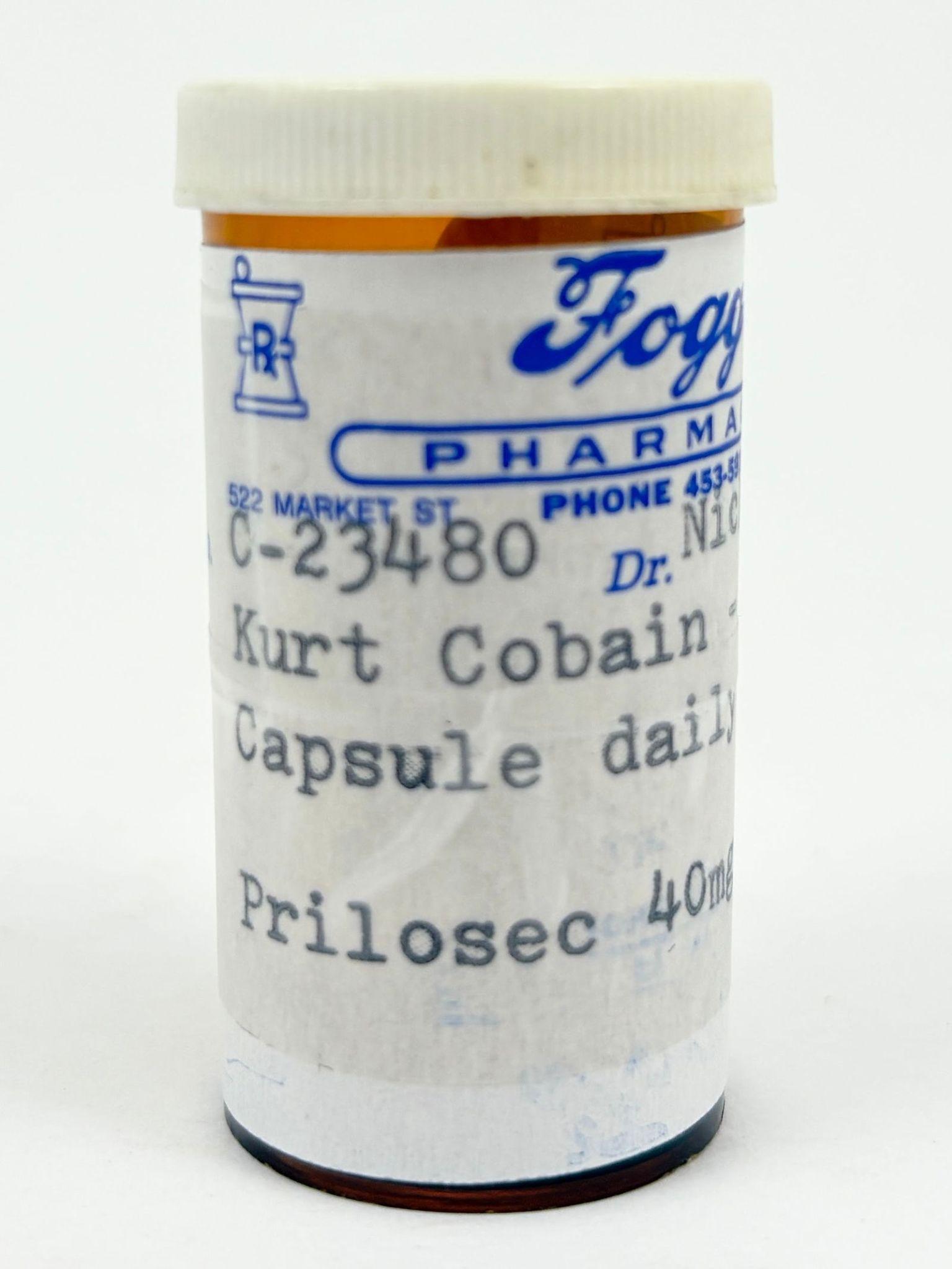 Kurt Cobain — Prilosec Prescription Bottle