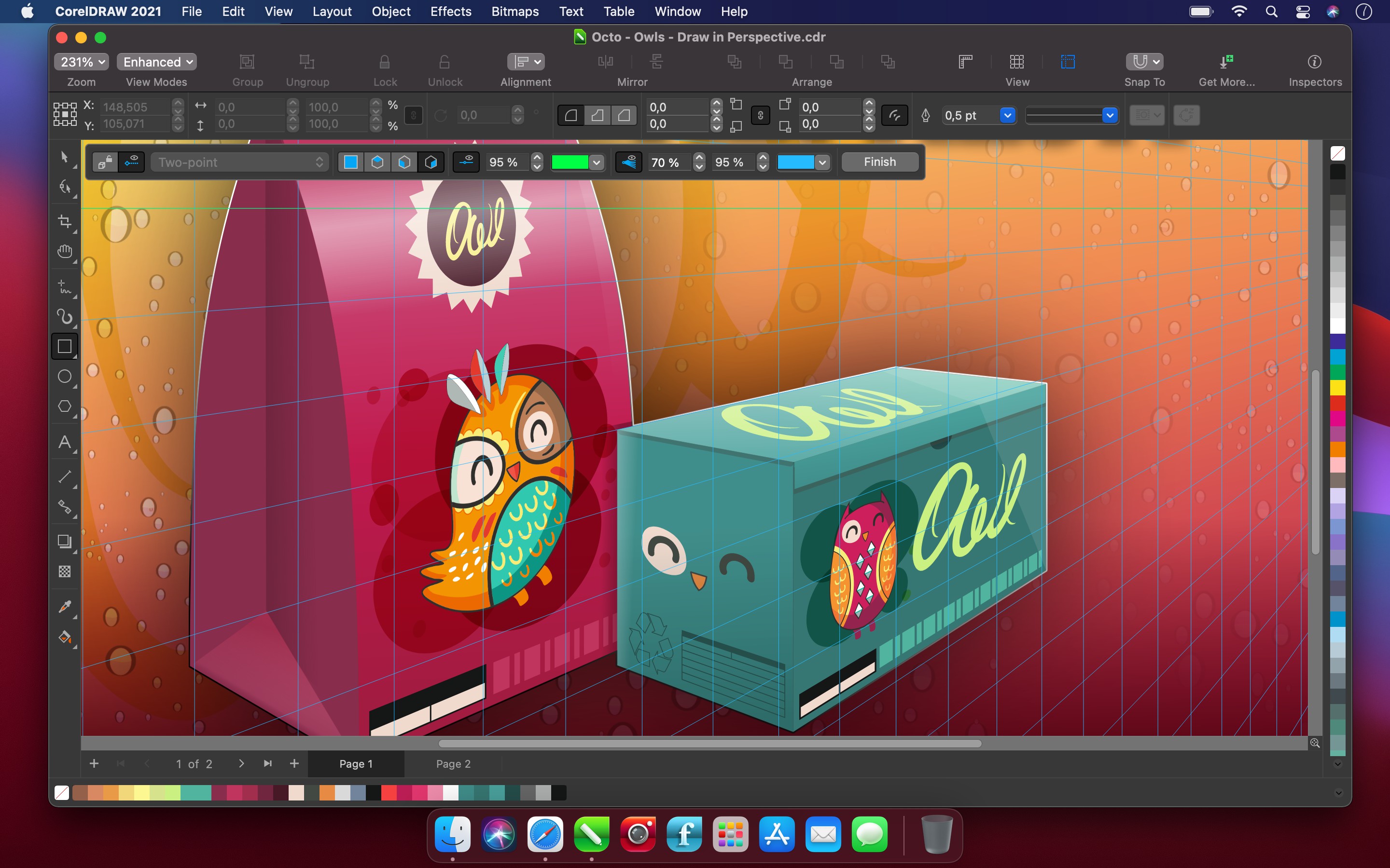 CorelDRAW Graphics Suite 2021 for Mac - Perspective Drawing