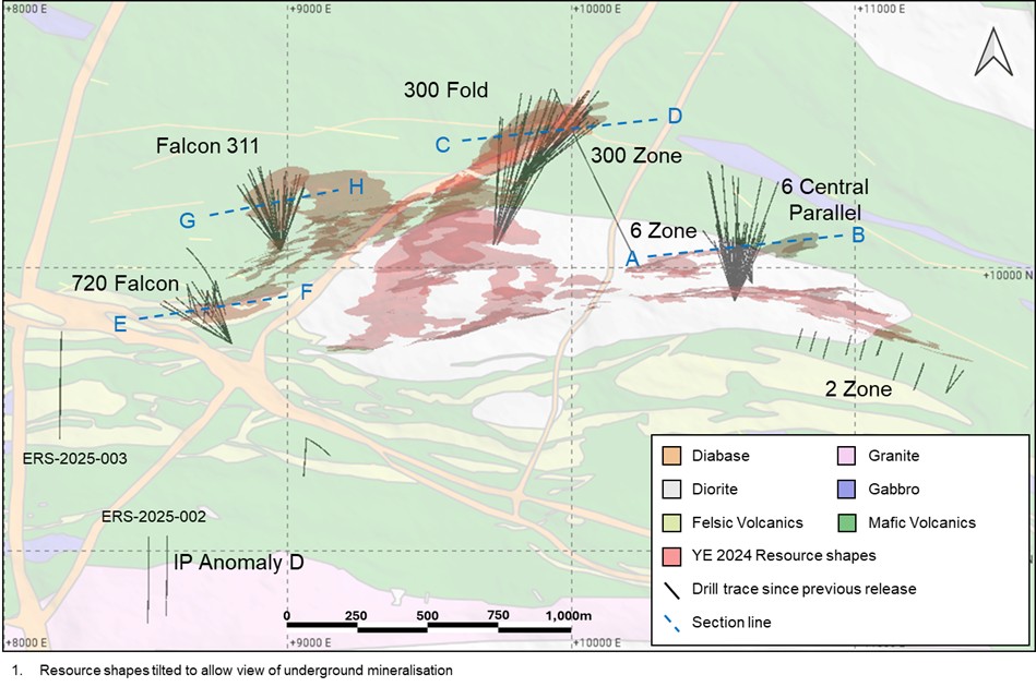 Eagle River Mine Plan View1 — Drilling Since Last News Release 