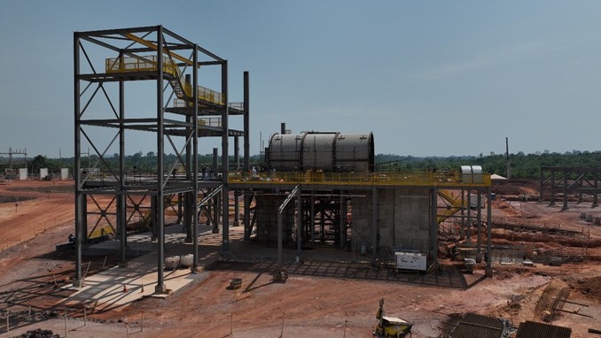 Installation of the Ball Mill for the Project.