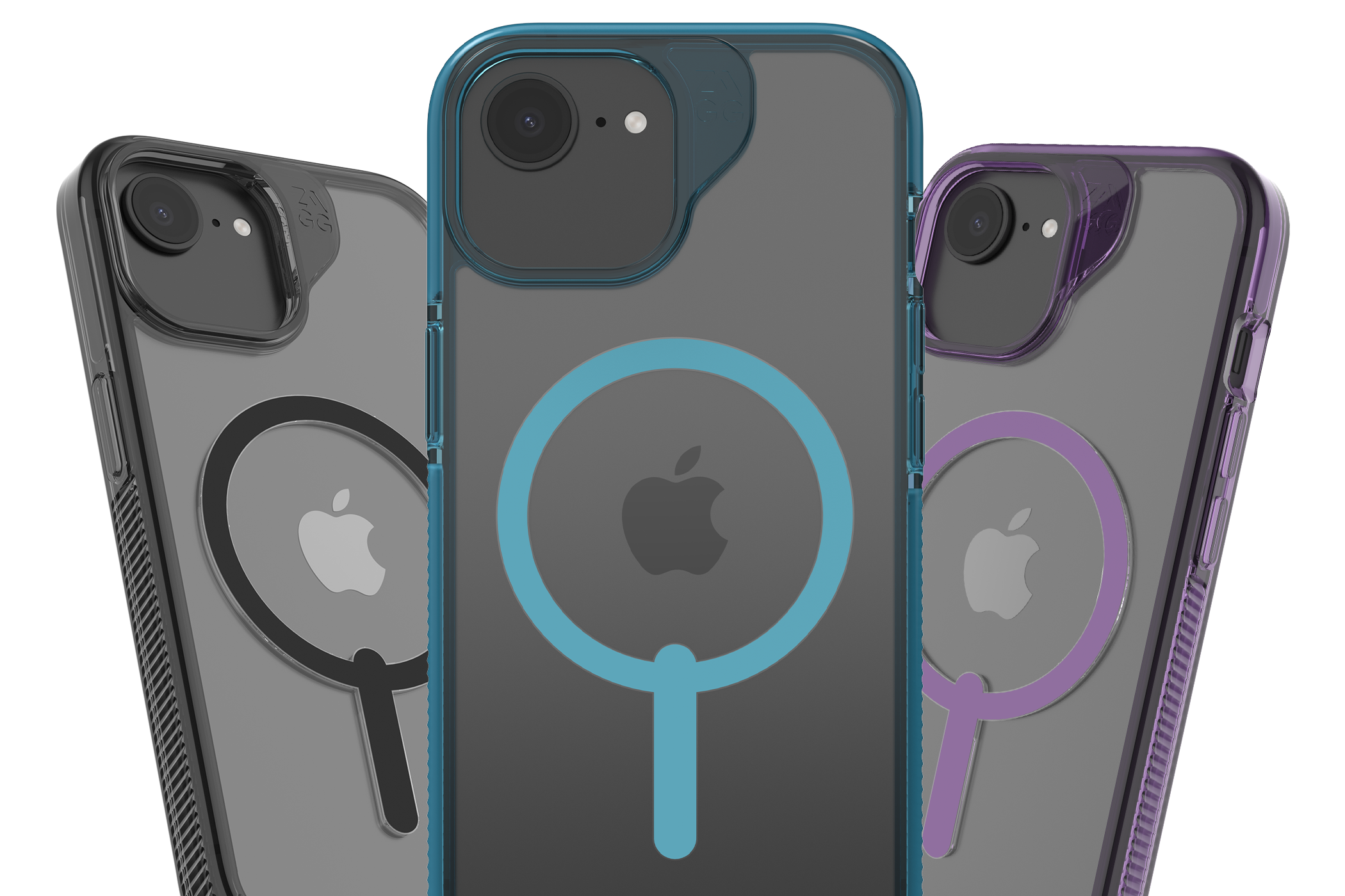 The transparent Santa Cruz Snap shows off iPhone 16e and lets you express yourself with stylish color accents around the camera and case edge.
