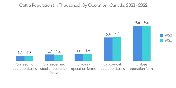 Global Cattle Health Market Animal Disease Diagnostic Genetics Industry Cattle Population In Thousands By Operation