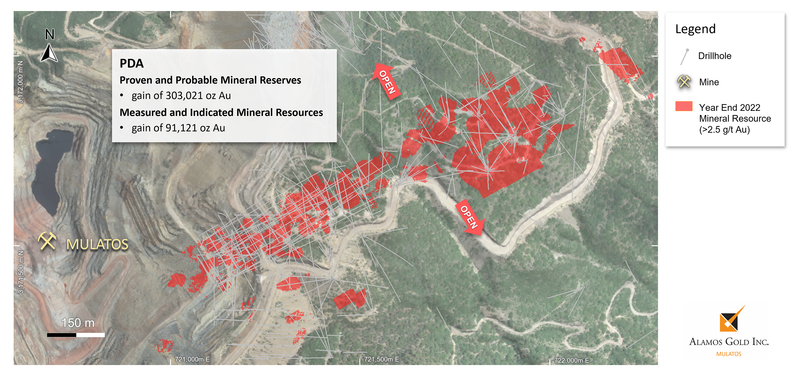Figure 6 PDA - Measured, Indicated, and Inferred Mineral Resources (2.5 gt Au)